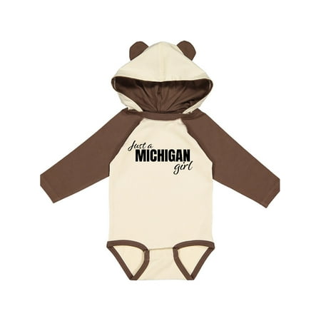 

Inktastic Just a Michigan Born and Raised Gift Baby Girl Long Sleeve Bodysuit