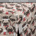 thumbnail image 4 of Dog Lover Dog Crate Cover, Pug Dogs with Funny Sunglasses and Bowties Necklaces Humour Pets Cartoon, Easy to Use Pet Kennel Cover Small Dogs Puppies Kittens, 7 Sizes, Coral Beige Taupe, by Ambesonne, 4 of 6
