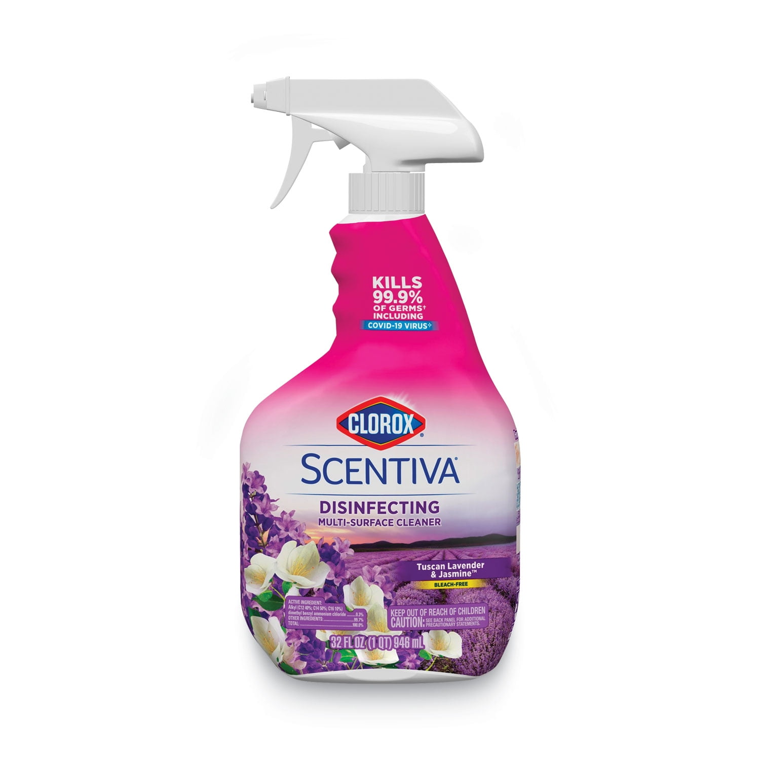 Clorox Scentiva Multi Surface Cleaner, Spray Bottle, Bleach Free