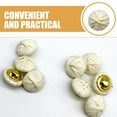 thumbnail image 3 of HAMPPLIES Boutons Décoratifs Ronds en Résine et Raphia Faits à la Main Jaune Clair, 3 of 8