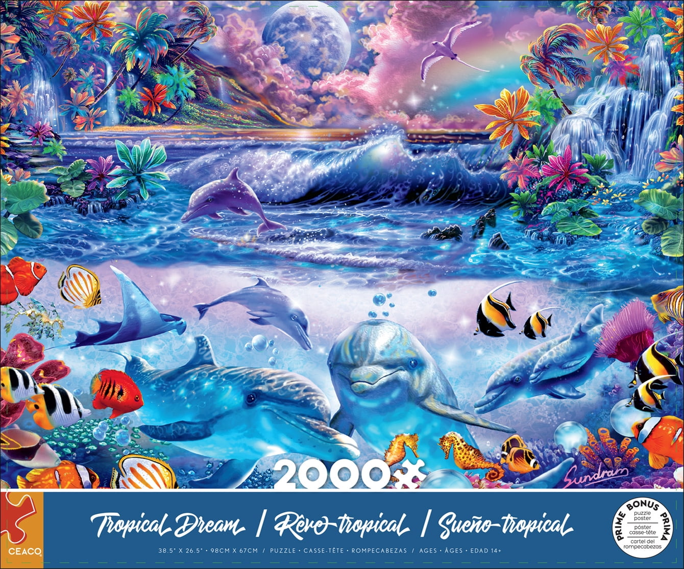 Ceaco Tropical Dream 2000-Piece Interlocking Jigsaw Puzzle for Adults Ages 14+