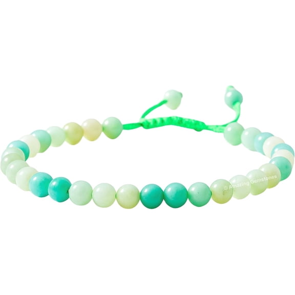 Amazonite Crystal Bracelet - 6mm Beaded Bracelet and Healing Stones