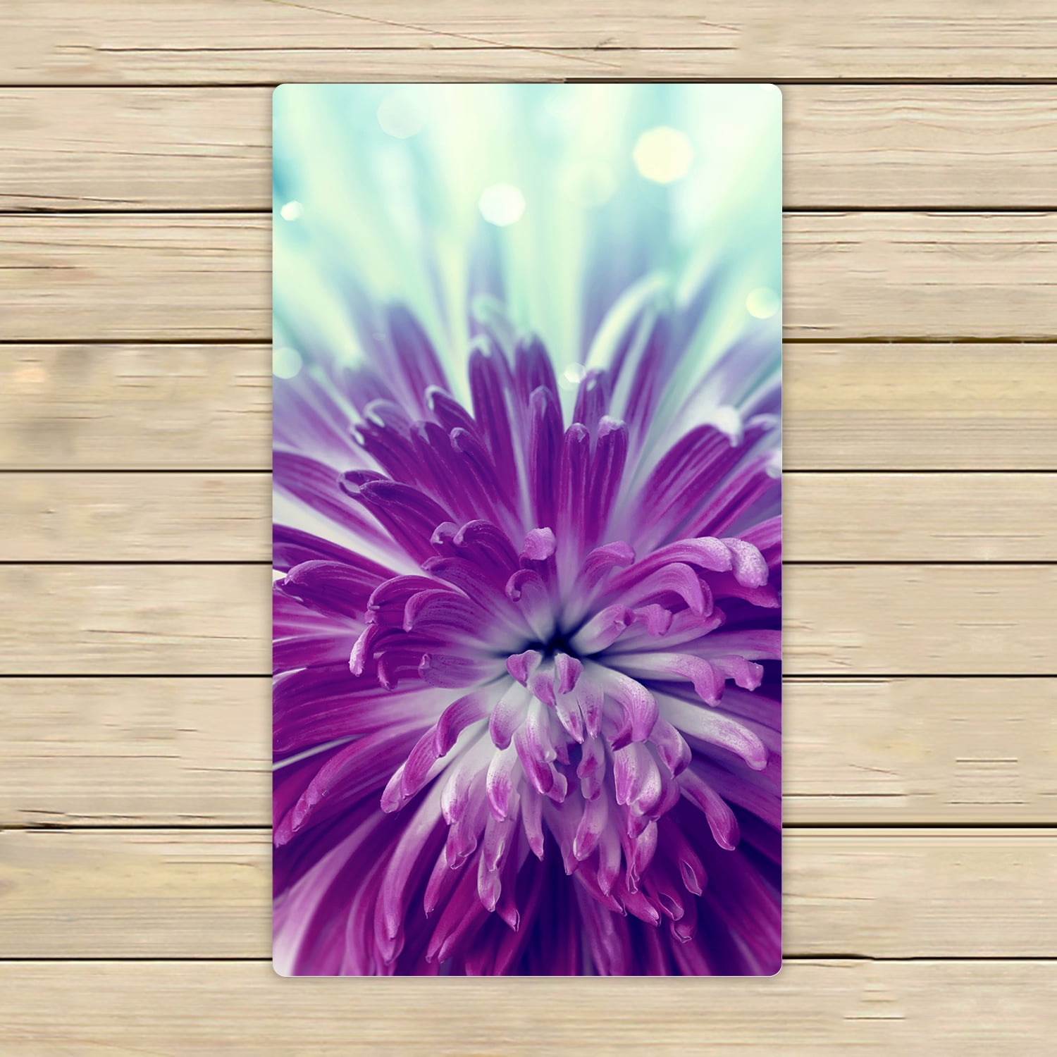 YKCG Big Blooming Flower Purple Violet Flower Hand Towel Beach Towels Bath Shower Towel Bath