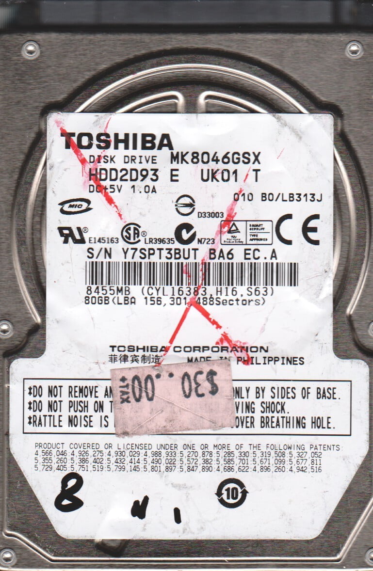 Toshiba MQ04ABB400 4TB 5400RPM 2.5