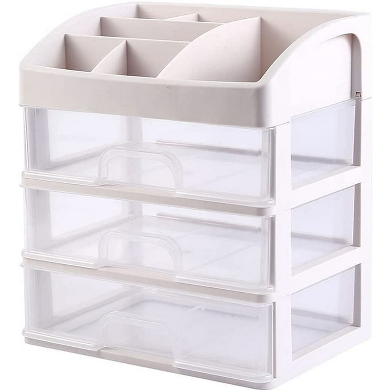 drawer cosmetics organizer clear storage drawers 3/4 Layers