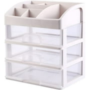 Makeup Organizer with 3 Drawers, Emapoy Makeup Box, Makeup Storage for Vanity, Bathroom Counter