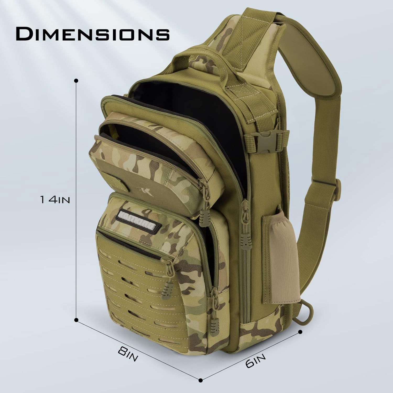 KastKing Tactical Sling Tackle Bag-Fishing Backpack Storge Fishing Gear and Equipment,Gift for Men- BlowBak