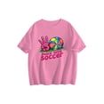 thumbnail image 2 of World and Cup Soccer Shirt 𝓴𝓲𝓭𝓼 OdeJous Pink T-Shirt for Boygirls,S, 2 of 5