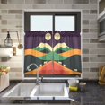 thumbnail image 4 of Yayeee Kitchen Curtains Tier Pair Light Filtering 27"x24" Rod Pocket Short Cafe Window Panel, Purple Mountain, 4 of 7