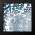 thumbnail image 2 of Grey, Jace 12x12 Black Modern Framed Museum Art Print Titled - Blue Silver Floral Stamp, 2 of 5