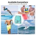 thumbnail image 7 of Kdxio Seashell And Starfish Print Men'S Swim Trunks With Compression Liner 7 Inch Inseam Quick Dry Swim Shorts, 7 of 7