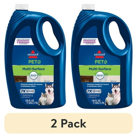(2 pack) BISSELL PET Multi-Surface Formula with Febreze Freshness, 128 Ounces