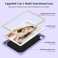 thumbnail image 4 of for Samsung Galaxy Tab A9+ 11.0" 2023 SM-X210 / SM-X215 / SM-X216 Case for Kids, with Butterfly Wings Kickstand Shoulder Strap Heavy Duty Rugged 2 In 1 Silicone PC Cover, Purple+Beige, 4 of 6
