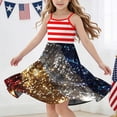 thumbnail image 1 of Odeerbi Niñas Día de La Independencia Vestido de Deslizamiento En Capas de Línea de Verano Patriótico Estrella Raya Vestido de Correa Casual, 1 of 9