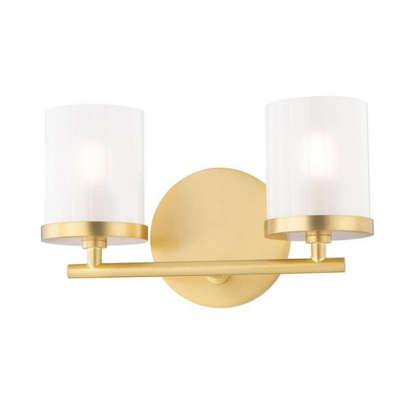-Two Light Bath Bracket in Style-10.5 inches Wide By 6.25 inches High-Aged Brass Finish Bailey Street Home 735-Bel-2941858