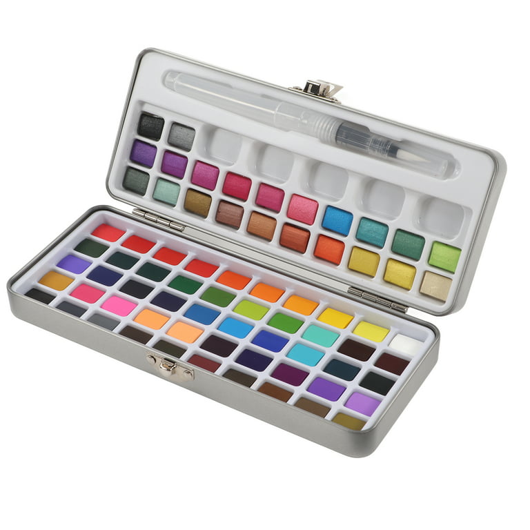  Gunsamg Watercolor Paint Set 120 Colors In Portable Box With  Palette Including 12 Fluorescent Colors 15 Macron Colors And 33 Metallic  Colors For Artists Adults : Toys & Games