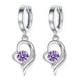 thumbnail image 1 of Pendientes Mujeres Corazón Señoras Pendientes Corazón Eterno Largo Cristal Moda Temperamento Pendientes Colgante, 1 of 5