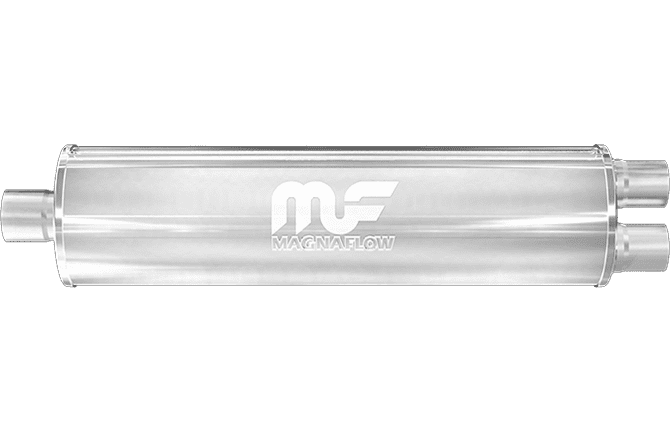 2.5" D 7" Round 24" Body MagnaFlow Muffler Stainless Steel 12763 3" C