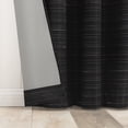 thumbnail image 3 of Sun Zero Sylvan Slub Stripe Thermal Blackout Rod Pocket Curtain Panel, 40"x84", Black, 3 of 6