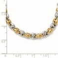 thumbnail image 2 of 925 Sterling Silver Polished Fancy Lobster Closure Gold Plated Polsihed Link Necklace 18 Inch 6mm Wide Pendant Necklace, 2 of 2