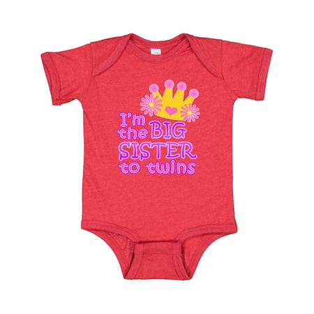 

Inktastic I m the big sister to twins. Gift Baby Girl Bodysuit