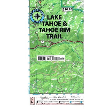 Tom Harrison Maps: Lake Tahoe & Tahoe Rim Trail (Other)