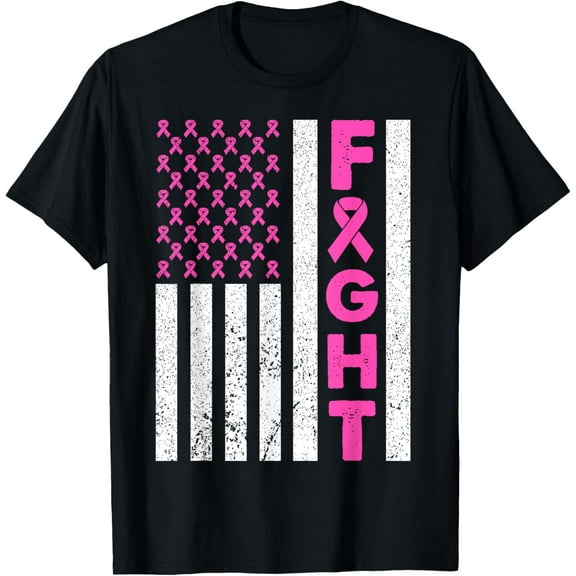 Fight Breast Cancer Breast Cancer Awareness Items T-ShirtMen and women can wear, black T-shirts, gifts. Age: M,L，XL 2XL, 3XL, 125XL