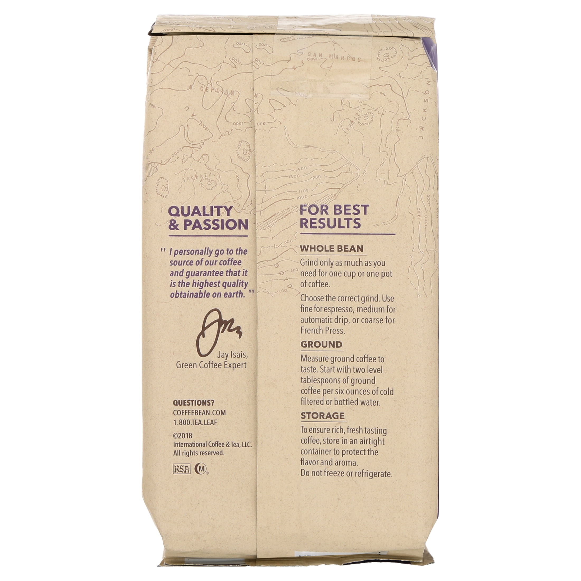 The Coffee Bean & Tea Leaf Kona Blend Light Roast Whole Bean Coffee 12 oz. Bag
