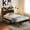 Black, variant on Casacomoda Twin Bed Frames, Storage Headboard with Charging Station, RGB Light Strips, Solid and Stable, Noise Free, No Box Spring Needed, Easy Assembly, Rustic Brown