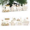 thumbnail image 5 of Tren de juguete Tren de madera Juguete de Navidad Tren de juguete Tren de Navidad Tren de juguete Decoración Decoración de Navidad JugueteMini decoración de tren de Navidad de 4 secciones Mgaxyff No, 5 of 5