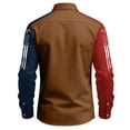thumbnail image 3 of Mens 250th Anniversary USA Shirt Button Down 4th of July Shirts Long Sleeve Patriotic American Flag Tops, 3 of 4