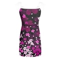 thumbnail image 5 of SMihono Robe d'Été Grande Taille pour Femmes 2023 Mode Décontractée Aguichant Sans Manches Imprimé Floral Ceinture Mini Robe, 5 of 5