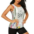 thumbnail image 2 of Picia Happy Easter Pattern Women's Workout Tank Top,Breathable Activewear,Slim Fit Athletic Top,Versatile Workout Moisture-wicking top-Large, 2 of 7