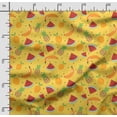 thumbnail image 2 of Soimoi Watercolor Fruit Printed,Cuddle Minky Fabric, Sewing Fabric by The Yard 56 Inch Wide,Decorative Plush Soft Fabric, Baby Garments, Toys and Blankets, Yellow, 2 of 5