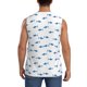 thumbnail image 4 of Fotbe Cute Shark Men's Camiseta sin Mangas Estampada para Hombres, Playera Casual para Gimnasio, Entrenamiento, Playa-3X-Large, 4 of 7