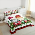 thumbnail image 3 of Homewish Cartoon Gnome Bedding Comforter Set,Rustic Christmas Flower Twin Comforter Sets,Red Xmas Berry Bedding Set For Girls Kids,Breathable Home Decor Reversible,2 Pieces, 3 of 8