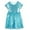 Sky Blue, variant on Taybagh Girls Party Dress Short Sleeve Sequin Bridesmaid Wedding Gown Rose Gold Sparkly Clothes for Kids Girls Bow Dress