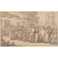 thumbnail image 2 of Thomas Rowlandson 14x11 Black Ornate Wood Framed Double Matted Museum Art Print Titled: The Village Fair (ca. 1780-1825), 2 of 5