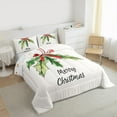 thumbnail image 3 of Castle Fairy Teens Green Leaves 3-Piece Full Size Comforter Sets,Festival Xmas Bedding Comforter Set,Happy New Year Lightweight Bedding Sets,Ultra Soft Home Decor, 3 of 8