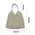 thumbnail image 3 of Vadktai Cotton Rope Travel Beach Fishing Net Handbag, Shopping Woven Shoulder Bag for Women Girls, 3 of 8