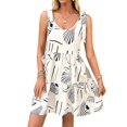 thumbnail image 2 of Women Summer Casual Sleeveless Mini Pleated Tank Vest Dresses XL, 2 of 7