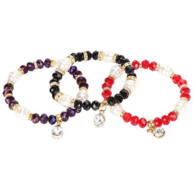 3 pulseras de cristal elegantes hechas a mano, joyería apilable, regalo para mujeres y amigas