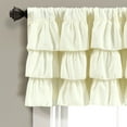 thumbnail image 2 of Lush Decor Belle Ruffle 18" x 84" Ruffle Gray 3" Rod Pocket Single Valance, 2 of 11