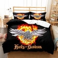 thumbnail image 1 of 3D Digital Printing Eagle Motorcycle Series Quilt Cover Pillowcase Bedding Three-Piece Set LMT2 210*210, 1 of 2