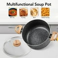 thumbnail image 5 of MICHELANGELO Stock Pot with Lid, 5 Quart Cooking Pot Nonstick, Granite Soup Pot with Lid, Induction Pot with Stay-cool Handle, 5 Qt Stockpot Non Stick Pot Black, 5 of 7