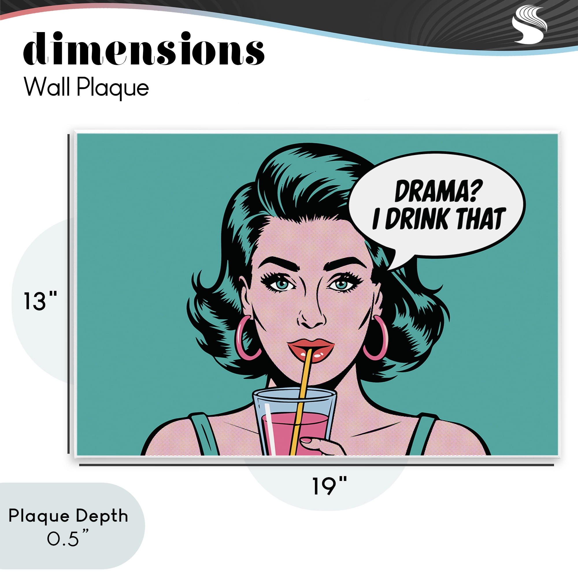 Stupell Industries Drama I Drink That Wall Plaque Art, design by Andreas Magnusson