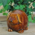 thumbnail image 3 of Roman 3.5" Pudgy Pals Floppy Eared Dark Brown Porcelain Doggy Table Top and Garden Figure, 3 of 3