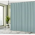 thumbnail image 5 of Ambesonne Dusty Blue Shower Curtain, Orient and Flourishing, 69"Wx84"L, Blue Grey Grey Teal, 5 of 5
