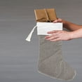 thumbnail image 5 of Koyal Wholesale 4Pcs Linen Christmas Stockings with Tassel DIY Gray Stocking, 5 of 5