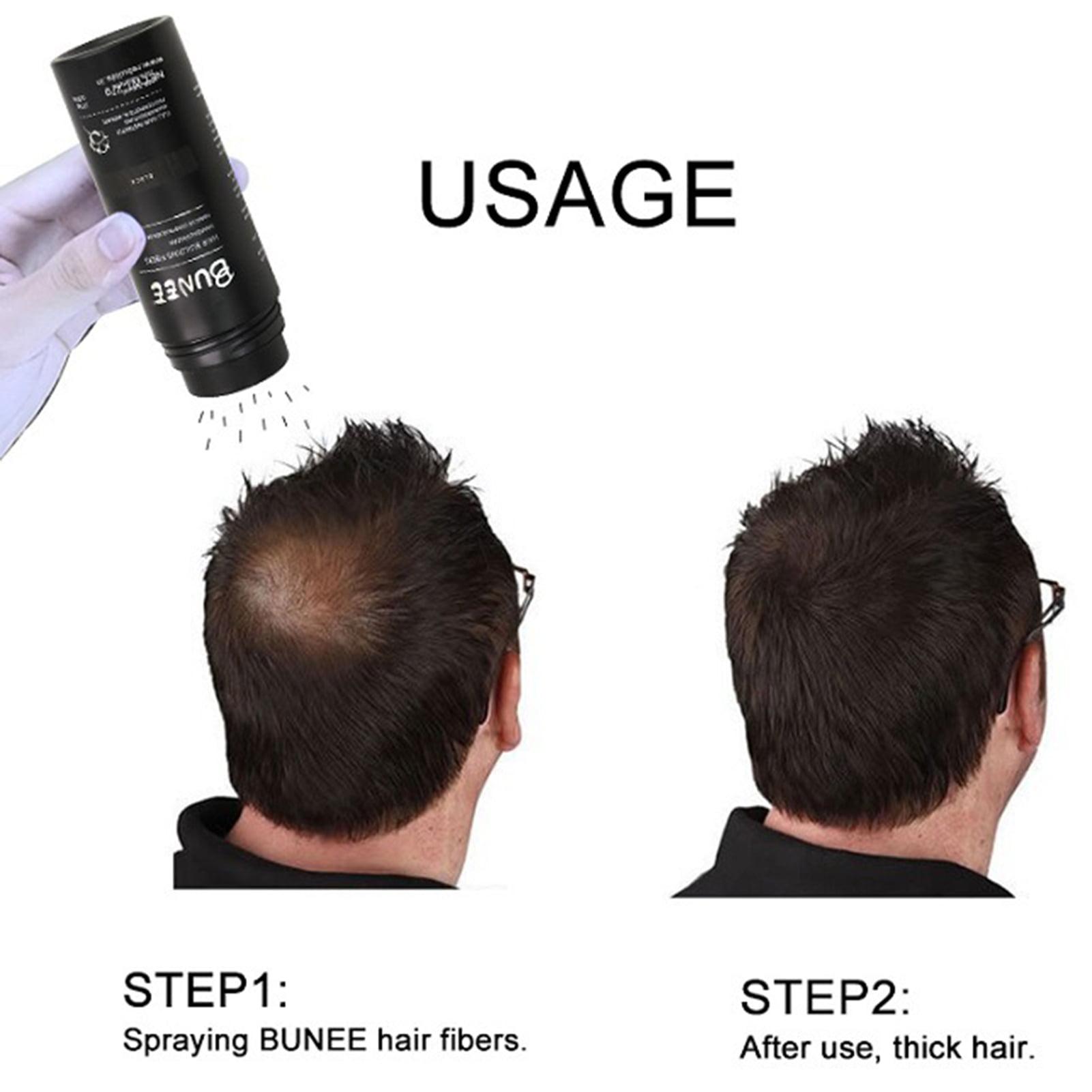 Yixx Hair-increasing Powder Skin-friendly Quick Effect Fiber Thinning Hair  Filler Powder Supplies For Beauty 